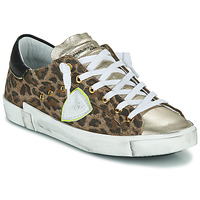 Topánky Žena Nízke tenisky Philippe Model PARISX LOW WOMAN Leopard / Zlatá