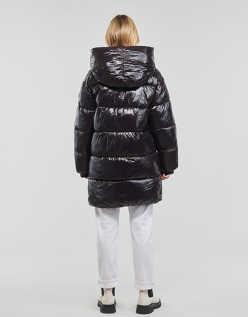 MICHAEL Michael Kors HORIZONTAL QUILTED DOWN COAT WITH  ATTACHED HOOD Čierna