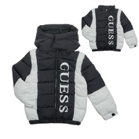 Oblečenie Deti Vyteplené bundy Guess H2BJ01-WF090-JBLK Čierna / Biela