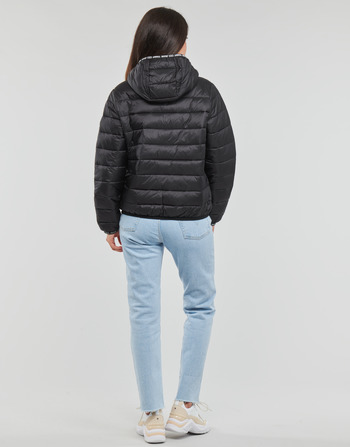 Tommy Jeans TJW QUILTED TAPE HOODED JACKET Čierna