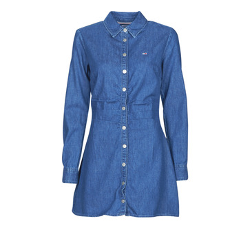 Oblečenie Žena Krátke šaty Tommy Jeans TJW DENIM RUCHE DRESS Modrá
