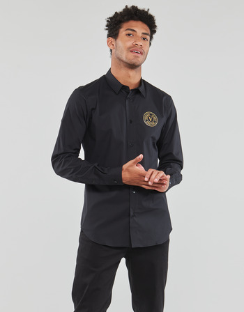 Oblečenie Muž Košele s dlhým rukávom Versace Jeans Couture  Čierna / Zlatá
