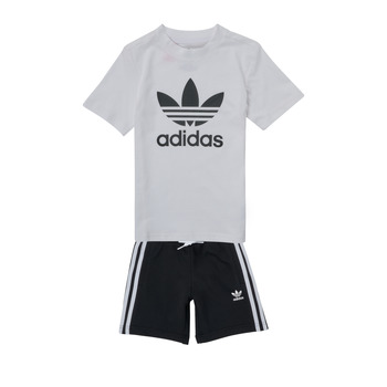 Oblečenie Deti Komplety a súpravy adidas Originals SHORT TEE SET Čierna / Biela