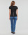 Oblečenie Žena Tričká s krátkym rukávom Emporio Armani EA7 8NTT66 Čierna / Logo / Iris / Modrá