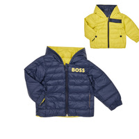 Oblečenie Chlapec Vyteplené bundy BOSS J06254-616 Námornícka modrá / Žltá