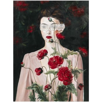 Domov Obrazy / plátna Signes Grimalt Obrázok Žena S Ružami Čierna