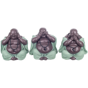 Domov Sochy Signes Grimalt Obrázok Buddha Nevidí / Počuť / Hovoriť 3 Jednotky Modrá