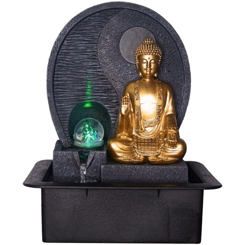 Domov Sochy Signes Grimalt Buddha Fontána So Svetlom Zlatá