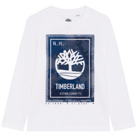 Oblečenie Chlapec Tričká s dlhým rukávom Timberland  Biela