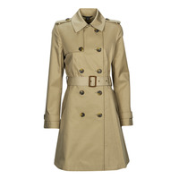 Oblečenie Žena Kabátiky Trenchcoat Lauren Ralph Lauren CTTN DB TNCH LINED COAT Béžová