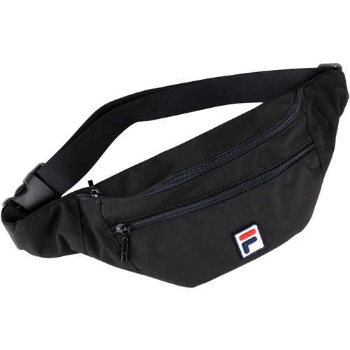 Tašky Športové tašky Fila Bissau Coated Canvas Double Zipper Waist Bag Čierna