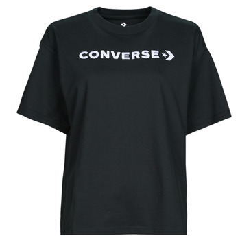 Oblečenie Žena Tričká s krátkym rukávom Converse WORDMARK RELAXED TEE Converse / Čierna