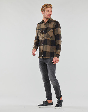 Only & Sons  ONSMILO LS CHECK OVERSHIRT Hnedá