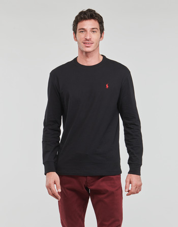 Oblečenie Muž Tričká s dlhým rukávom Polo Ralph Lauren K224SC08-LSCNCLSM5-LONG SLEEVE-T-SHIRT Čierna