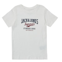 Oblečenie Chlapec Tričká s krátkym rukávom Jack & Jones JJELOGO TEE SS O-NECK Biela