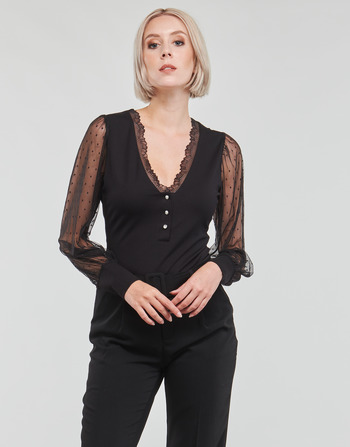 Oblečenie Žena Tričká s dlhým rukávom Morgan TEANA Čierna
