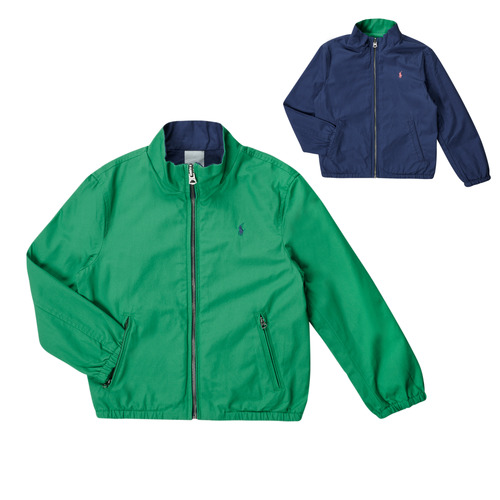 Oblečenie Chlapec Bundy  Polo Ralph Lauren 323869360001 Zelená / Námornícka modrá