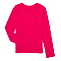 Oblečenie Dievča Tričká s dlhým rukávom Polo Ralph Lauren  Ružová