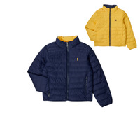 Oblečenie Chlapec Vyteplené bundy Polo Ralph Lauren  Námornícka modrá / Žltá