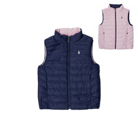 Oblečenie Dievča Vyteplené bundy Polo Ralph Lauren  Námornícka modrá / Ružová