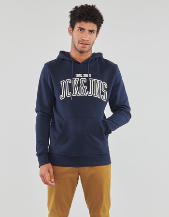 Oblečenie Muž Mikiny Jack & Jones JJCEMB SWEAT HOOD Námornícka modrá