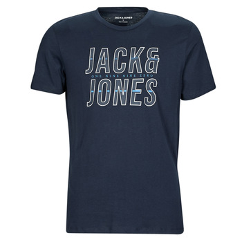 Oblečenie Muž Tričká s krátkym rukávom Jack & Jones JJXILO TEE SS CREW NECK Námornícka modrá