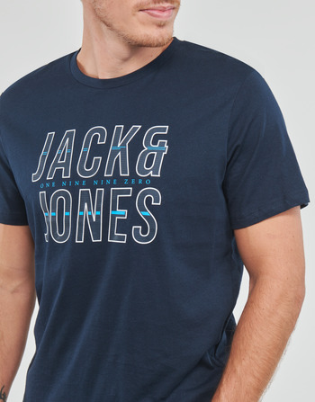 Jack & Jones JJXILO TEE SS CREW NECK Námornícka modrá