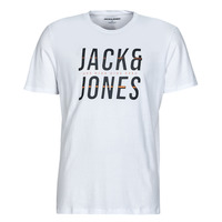 Oblečenie Muž Tričká s krátkym rukávom Jack & Jones JJXILO TEE SS CREW NECK Biela