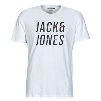 Oblečenie Muž Tričká s krátkym rukávom Jack & Jones JJXILO TEE SS CREW NECK Biela