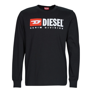 Oblečenie Muž Tričká s dlhým rukávom Diesel T-JUST-LS-DIV Čierna