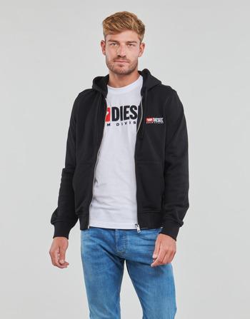 Oblečenie Muž Mikiny Diesel S-GINN-HOOD-ZIP-DIV Čierna