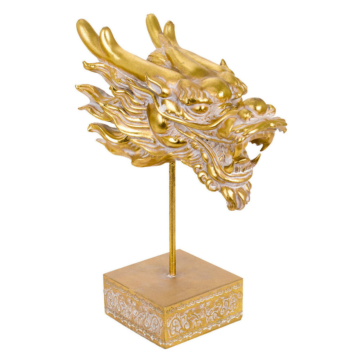 Domov Sochy Signes Grimalt Dragon Ornament So Základňou Zlatá