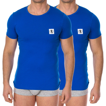 Oblečenie Muž Tričká s krátkym rukávom Bikkembergs BKK1UTS07BI-BLUE Modrá