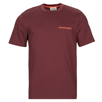 Oblečenie Muž Tričká s krátkym rukávom Scotch & Soda T-Shirt Logo Unisexe En Jersey De Coton Biologique Bordová