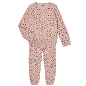 Oblečenie Dievča Pyžamá a nočné košele Petit Bateau CAGEOT Ružová / Červená