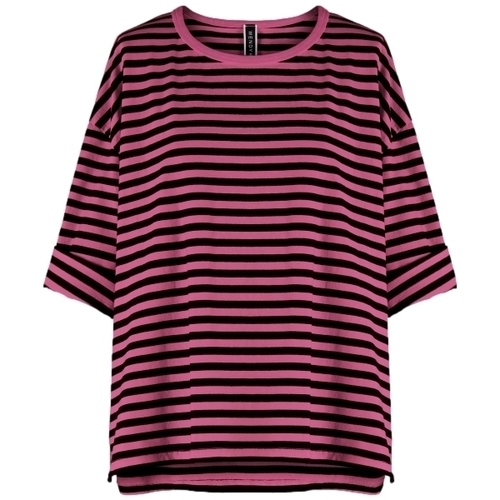 Oblečenie Žena Blúzky Wendy Trendy Top 110641 - Black/Pink Ružová