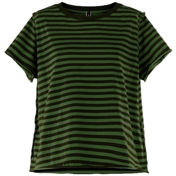 Oblečenie Žena Blúzky Wendy Trendy Top 220837 - Black/Green Zelená