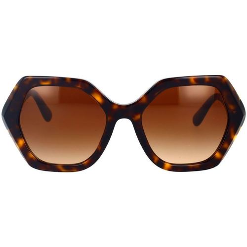 Hodinky & Bižutéria Slnečné okuliare D&G Occhiali da Sole Dolce&Gabbana DG4406 502/13 Hnedá