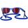 Hodinky & Bižutéria Slnečné okuliare Ray-ban Occhiali da Sole  Wayfarer RB2140 6587C5 Laccetto Modrá