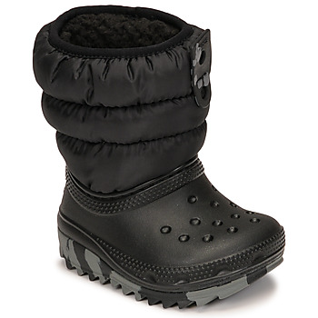 Topánky Deti Snehule  Crocs Classic Neo Puff Boot T Čierna