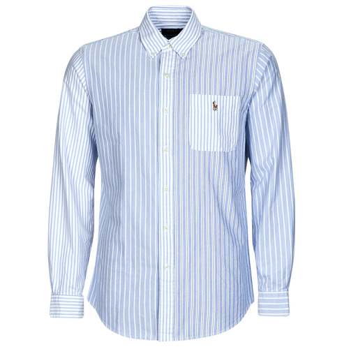 Oblečenie Muž Košele s dlhým rukávom Polo Ralph Lauren CUBDPPPKS-LONG SLEEVE-SPORT SHIRT Modrá / Biela