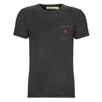 Oblečenie Muž Tričká s krátkym rukávom Polo Ralph Lauren T-SHIRT AJUSTE AVEC POCHE EN COTON Čierna / Čierna