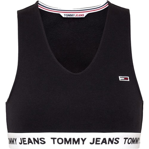 Oblečenie Žena Tričká a polokošele Tommy Jeans TOP NEGRO MUJER   DW0DW13830 Čierna