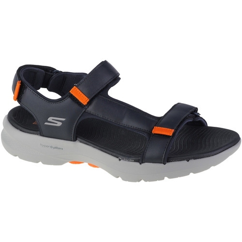 Topánky Muž Športové sandále Skechers Go Walk 6 Sandal Modrá