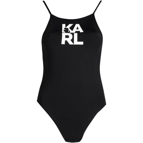 Oblečenie Žena Plavky  Karl Lagerfeld KL22WOP01 | Printed Logo Čierna
