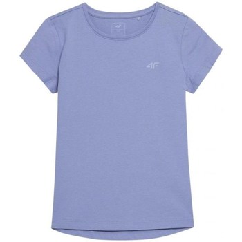 Oblečenie Dievča Tričká s krátkym rukávom 4F JTSD001 Modrá
