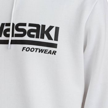 Kawasaki Killa Unisex Hooded Sweatshirt K202153 1002 White Biela