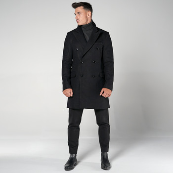 Oblečenie Muž Kabáty THEAD.  Čierna