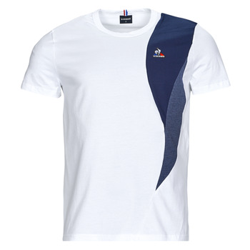 Oblečenie Muž Tričká s krátkym rukávom Le Coq Sportif SAISON 1 Tee SS N°1 M Biela / Námornícka modrá
