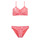 Oblečenie Dievča Plavky dvojdielne Roxy VACAY FOR LIFE CROP TOP SET Ružová / Biela